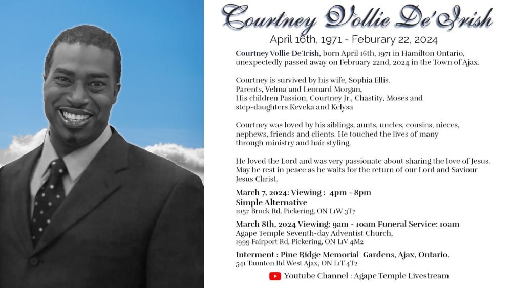 In Memoriam - Courtney De’Irish graphic